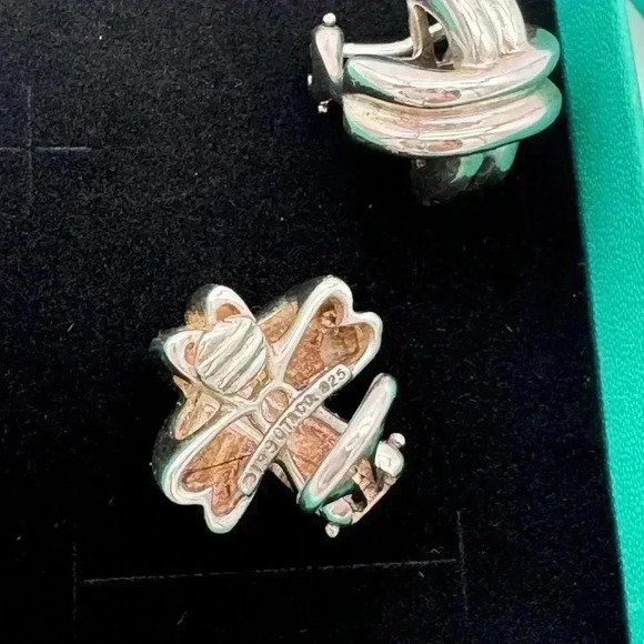 VINTAGE TIFFANY & Co  “X” Large Clip-on Earrings - Picture 3 of 8
